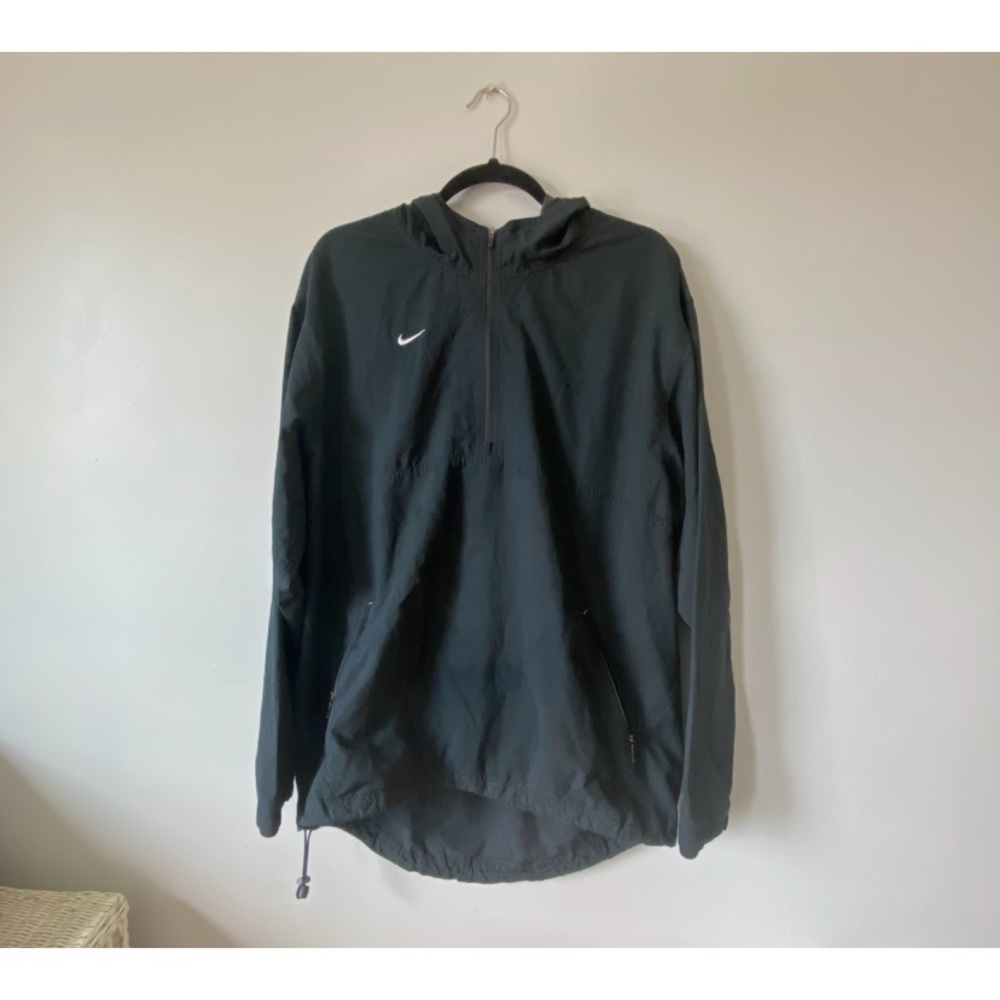 Black quarter zip wind breaker